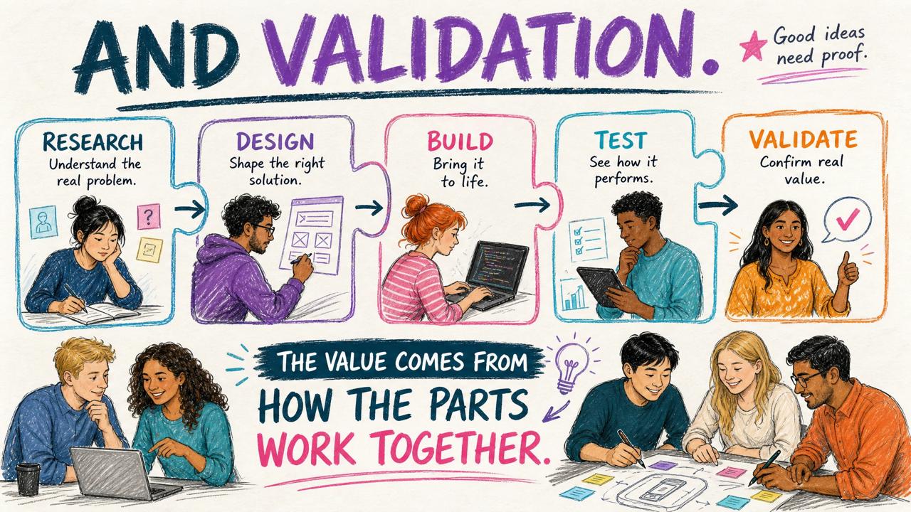 Validation: good ideas need proof